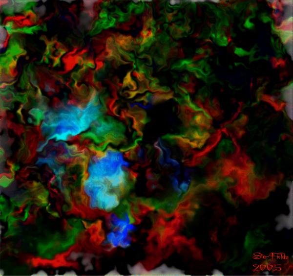 Just Think by StarFields (Silvia Hartmann) Abstract Visionary Art Painting Image Large Size