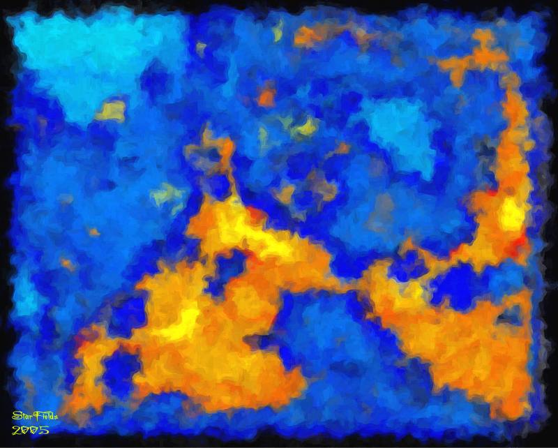 Treasure Map by StarFields (Silvia Hartmann) Abstract Visionary Art Painting Image Large Size