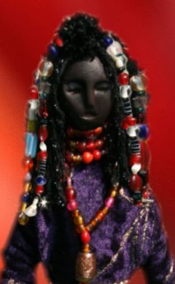 Closeup of The Black Prince Art Doll by StarFields