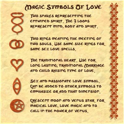 love symbols sample page The Book Of Love Spells Design for page turning flash book by StarFields