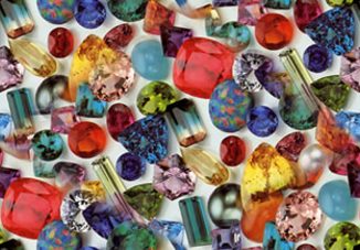 Multicolored Gems, Crystals, Seamless Background Tile Picture