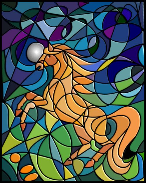 Fairy Tale Illustration the Golden Horse by Starfields