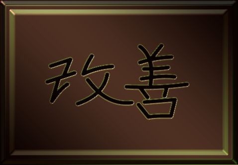 Kaizen Symbol Kaizen Chinese Word Lettering
